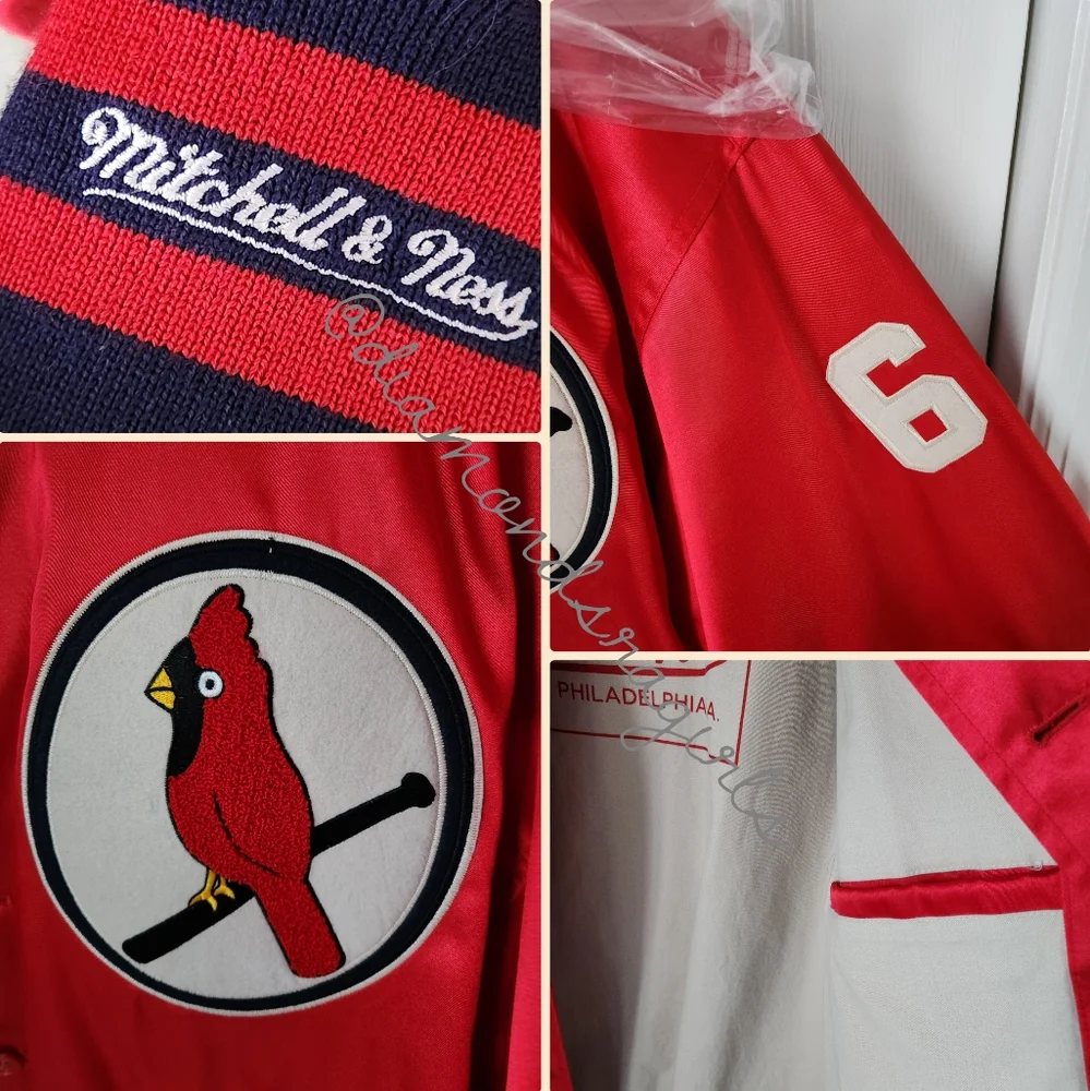 MITCHELL & NESS St. Louis Cardinals Cooperstown Collection VTG Jacket Sz 60 EUC - Picture 5 of 14